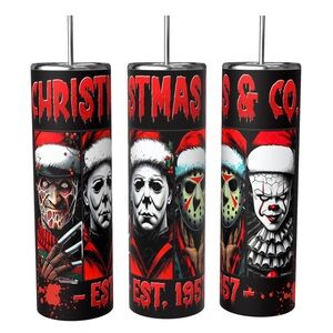 Christmas themed horror 20oz sublimated Stainless Steel Tumbler